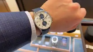 IWC Portugieser Chronograph - white / blue panda dial