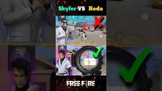 Free Fire Skyler ability VS Koda Charector Ability Test 🤯