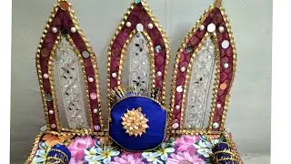 DIy/How to Make Pandaal/ Makhar/ Singhasan for Ganpati at home/ Old Sweet Box Reuse Idea 😊