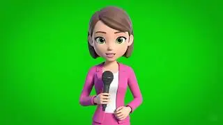 Cartoon Doctor & Reporter Green Screen | Green Screen Cartoon | #doctor #news