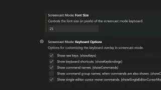 How to Toggle Screencast Mode in VSCode IDE