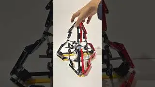 Lego transformable tetrahedron #lego #legoaddict #legotechnic #kineticsculpture #mathfun #fidget