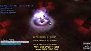 Gryphon Mu online Mini DM event (BK) LVL 399 NPC SET