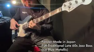 【Ikebe B-Sound Check】Fender Made in Japan FSR Traditional Late 60s Jazz Bass Ice Blue Metallic【試奏動画】