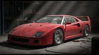 ASMR Car Restoration Full Rebuild of Ferrari F40 1987 from Abandoned Condition to Looking New