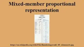 Mixed-member proportional representation