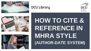How to cite and reference in MHRA style (author-date system)