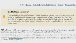 Tax Day 2023: How to file for an extension
