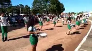 Fanfarra do Munic&iacute;pio de Denise MT toca no anivers&aacute;rio da cidade.