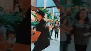 Juggling with unicycle act
