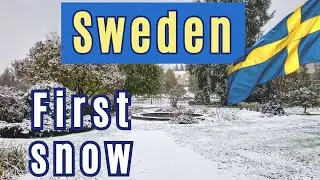 October 12, Walk in the first snow, Sweden, Pite&aring;
