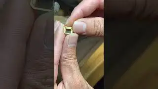 How To Make an Emerald Cut Bezel for a 3 Stone Ring(Full Video on Channel)#Jewelry #HowToMakeJewelry