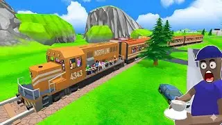 JACK BECOMES PASSENGER TRAIN DRIVER IN DUDE THEF WARS 🚂💯