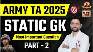 Army TA PART 2 | Army Static GK Marathon Class 2026 | Army Bharti 2026