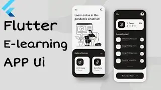 Flutter E-learning app ui design speed code | tech4nobs