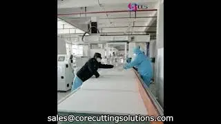 Paste scrim fabric on PET Foam core board before four edges cnc cutting, PET foam processing machine