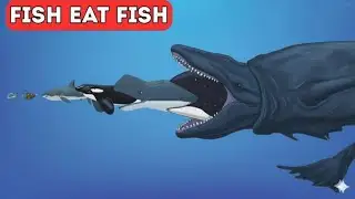 Fish Eat Fish | SEA EATER vs BLOOP 🐟⚔️ Giant Sea Monsters Animation