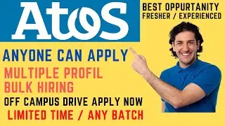 atos syntel recruitment process 2021 | atos syntel pune | Multiple Profile Bulk Hiring  Apply now