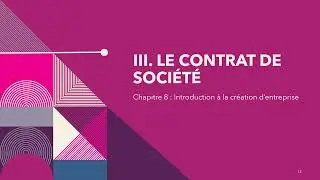 Droit - Term : Chapitre 8 - Introduction à la création d’entreprise