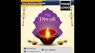 Diwali festival poster maker Video with your business details