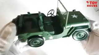 Открываю большую машинку модельку джип Willys масштаб 1/18 распаковка и обзор. Про машинки.