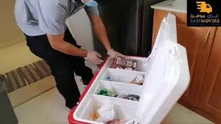 how we safely transport frozen food when moving | # easymovers | #shorts