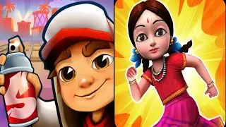 Subway Surfers 🆚 Little Radha | New Update Gameplay | Ultimate Runner Battle