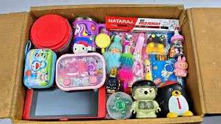 Unboxing Fancy Stationary Collection🥰 Geometry, Clay, Eraser, Warergame, Lunchbox, Pencil, Dairy Etc