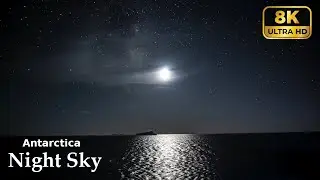 Moon, Icebergs and Stars | Antarctica