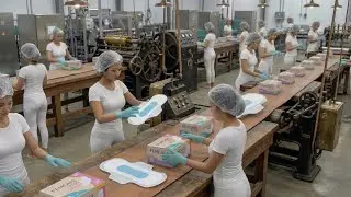 Inside a Sanitary Pad Factory | How Sanitary Pads Are Made (Full Process)