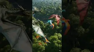 today best shorts dragons fly to cross forest😲 #trending #funny #aivideo #shorts #1m #shortsfeed