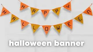 Crochet Happy Halloween Banner Tutorial 🍂🎃🧡 | Crochet fall project