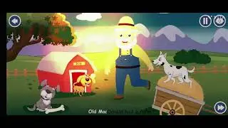 Old MacDonald had a farm kids rhymes with funny light animation effects