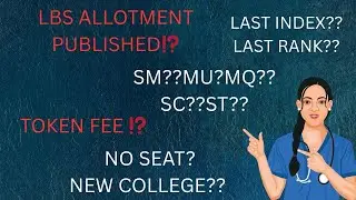 Next allotment??last index ??last rank??Token fee??? Lbs allotment??BSC NURSING 