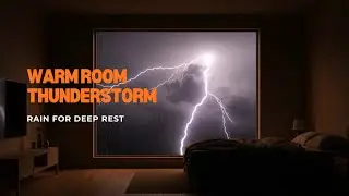 Warm Room Thunderstorm & Rain for Deep Rest