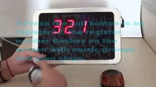 singcall. Wireless paging table call system.calling system.English voice.
