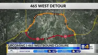 Drivers dreading I-465 westbound closure on the south side