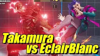 Street Fighter V: Takamura (Akuma) VS EclairBlanc (Rose)