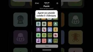 Agent 301 puzzle today 6 February |  Agent 301 daily combo card | Agent 301 telegram #agent301puzzle