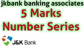 Wrong Number series 5 Marks|| jkbank banking associates || ibps|| sbi || Amkay classes