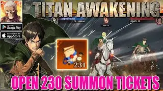 Titan Awakening | Open 230 Summon Tickets | Titan Awakening Attack on Titan Game