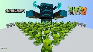 Minecraft PvZ: Warden vs Repeater Ultimate Mob Battle
