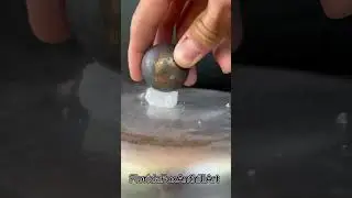 Stainless Steel Ball vs dry ice 🧊 #stainlesssteel #BRHSSB #experiment #satisfying #science