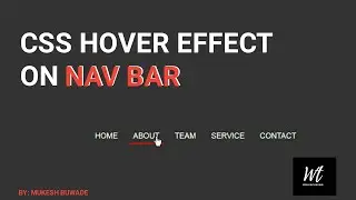 CSS hover effect on NAV bar