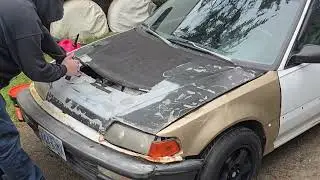 Removing baked on vinyl wrap