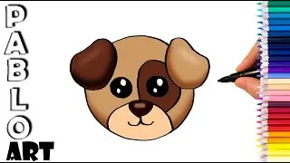 How to draw Dog from animal circle | Learn to Draw step by step