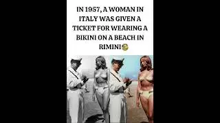 When a Bikini Was Illegal: The 1957 Italian Beach Ticket. #shorts #shortsfeed