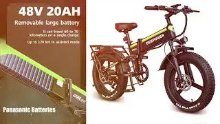 DEEPOWER H20 PRO Electric Bike 2000W 48V 20AH Battery 20 Inch Fat Tire Folding Electric Bike