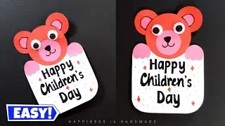 Children's Day Paper Badge || Children's Day Craft Ideas || Paper Craft for Children's Day