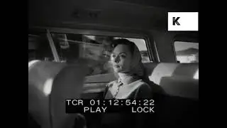1950s USA, POV From Coach, Woman Riding Coach